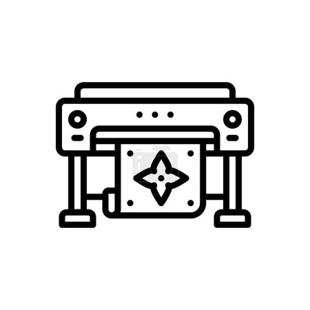 Illustration for Black line icon for printed - Royalty Free Image