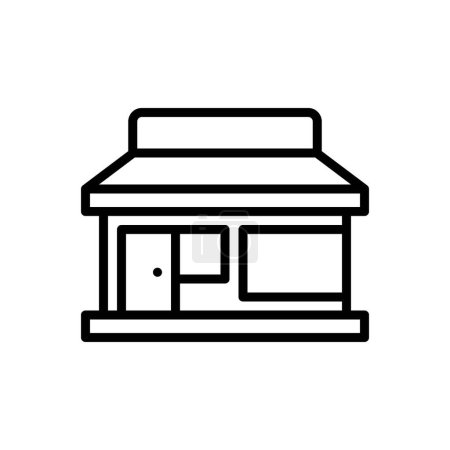 Illustration for Black line icon for retailer - Royalty Free Image