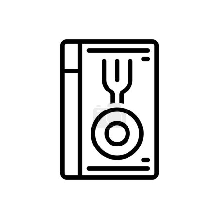 Illustration for Black line icon for menus - Royalty Free Image