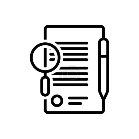 Illustration for Black line icon for defining - Royalty Free Image