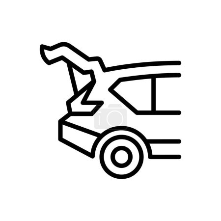 Black line icon for trunk 