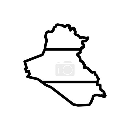 Ilustración de Icono de línea negra para iraq - Imagen libre de derechos