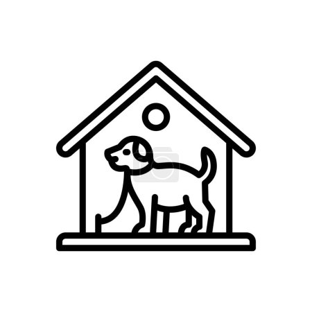 Illustration for Black line icon for domestic - Royalty Free Image