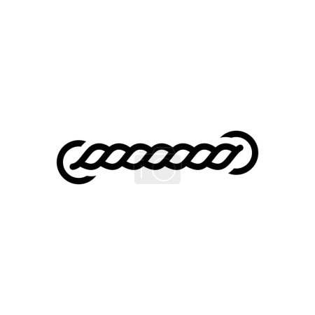 Ilustración de Icono de línea negra para cuerda - Imagen libre de derechos