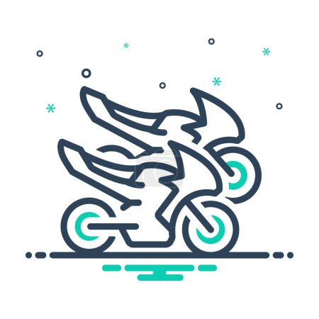 Ilustración de Icono de mezcla para motocicletas - Imagen libre de derechos