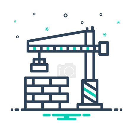 Illustration for Mix icon for construct - Royalty Free Image