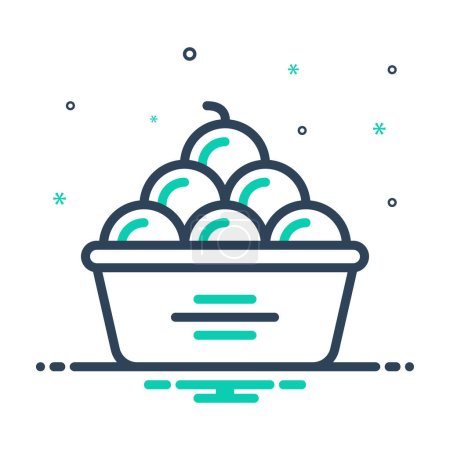 Illustration for Mix icon for full - Royalty Free Image