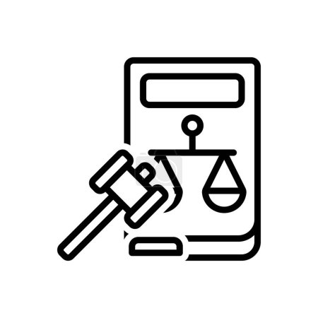 Téléchargez les illustrations : Black line icon for legitimate - en licence libre de droit