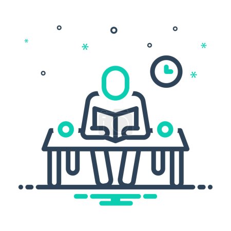 Illustration for Mix icon for readers - Royalty Free Image
