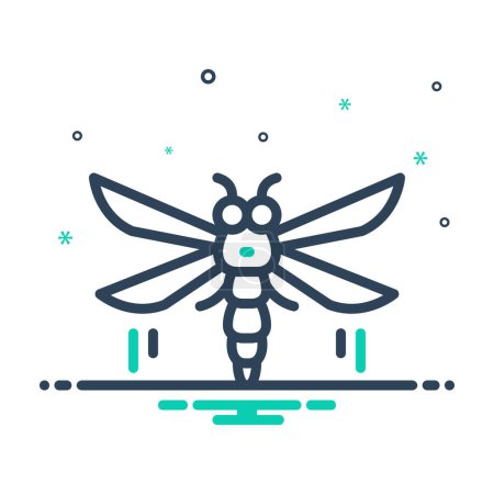Illustration for Mix icon for fly - Royalty Free Image