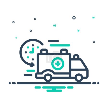 Illustration for Mix icon for quickly - Royalty Free Image