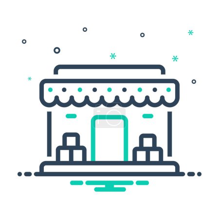 Illustration for Mix icon for stores - Royalty Free Image