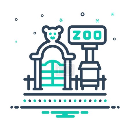 Ilustración de Icono de mezcla para zoológico - Imagen libre de derechos