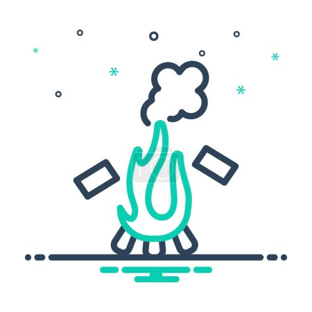 Illustration for Mix icon for burns - Royalty Free Image