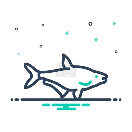 Téléchargez les illustrations : Icône de mélange pour les poissons - en licence libre de droit