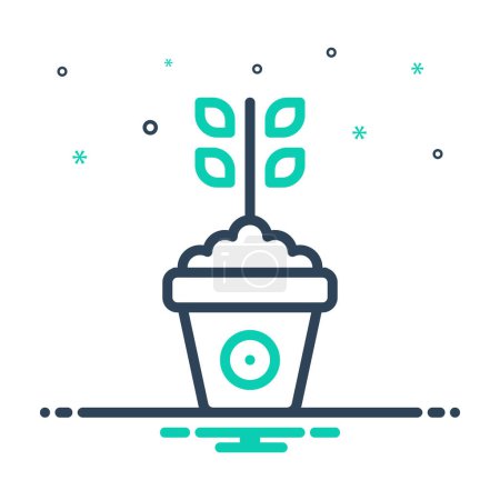 Illustration for Mix icon for basis - Royalty Free Image