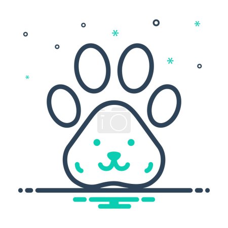Illustration for Mix icon for pets - Royalty Free Image