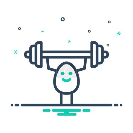 Illustration for Mix icon for strengths - Royalty Free Image