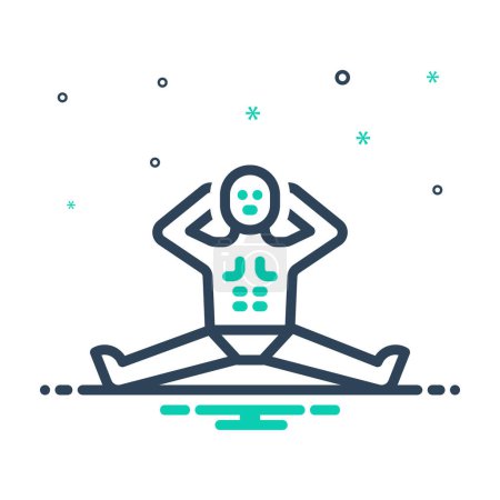 Illustration for Mix icon for fitness - Royalty Free Image