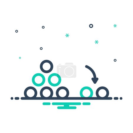 Illustration for Mix icon for few - Royalty Free Image