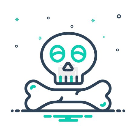 Illustration for Mix icon for bones - Royalty Free Image