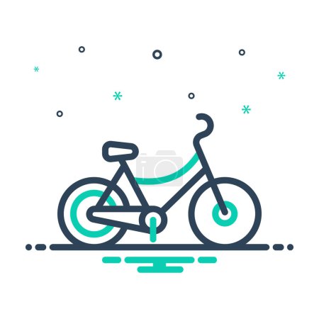 Illustration for Mix icon for bicycle - Royalty Free Image