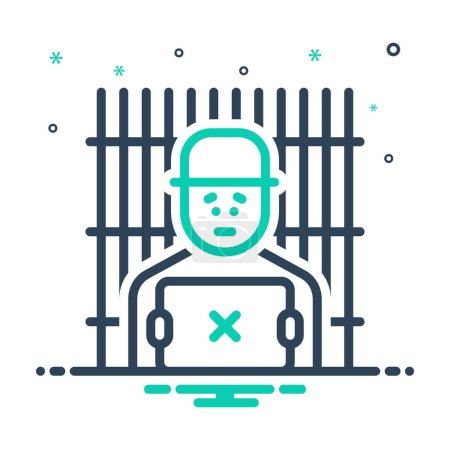 Illustration for Mix icon for criminal - Royalty Free Image