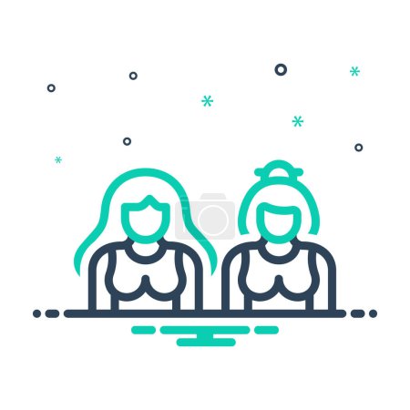 Illustration for Mix icon for babes - Royalty Free Image