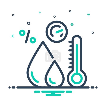 Illustration for Mix icon for humidity - Royalty Free Image