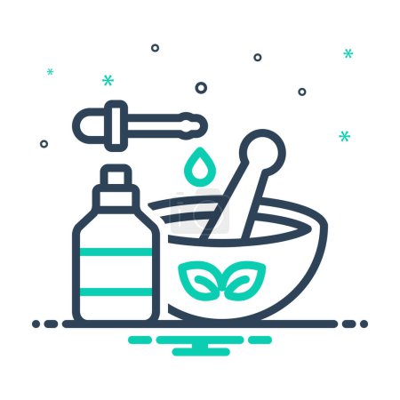 Illustration for Mix icon for essentials - Royalty Free Image