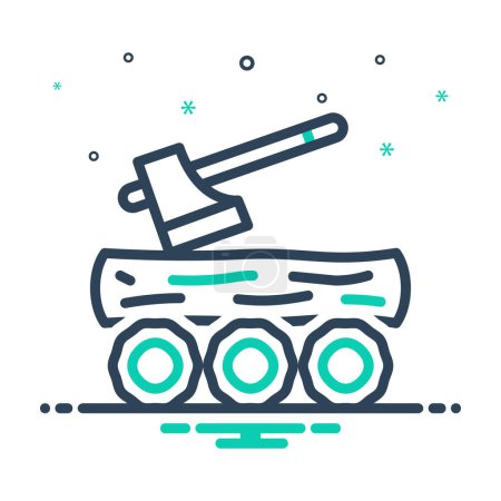 Illustration for Mix icon for logged - Royalty Free Image