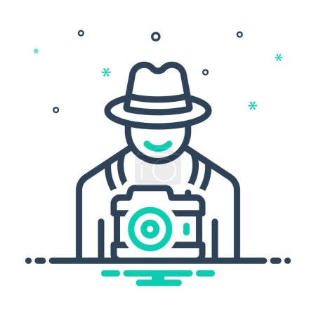Illustration for Mix icon for photographers - Royalty Free Image