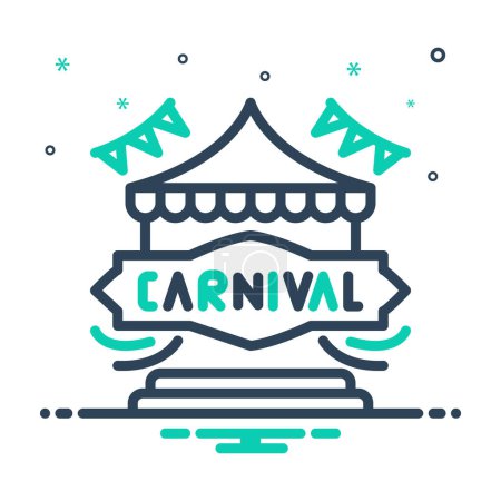Illustration for Mix icon for carnival - Royalty Free Image