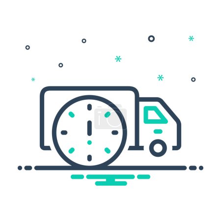 Illustration for Mix icon for delays - Royalty Free Image