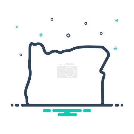 Illustration for Mix icon for portland - Royalty Free Image