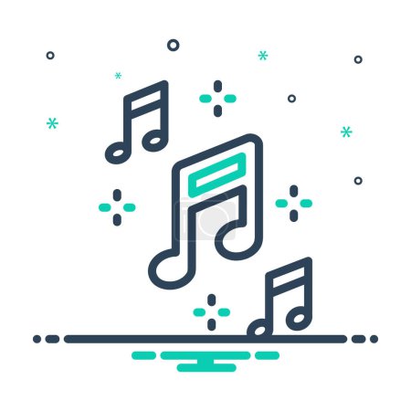 Illustration for Mix icon for symphony - Royalty Free Image