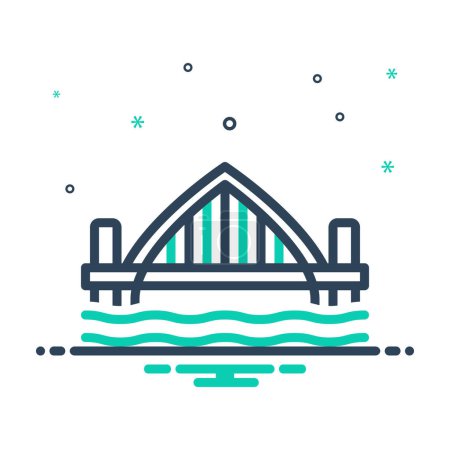 Illustration for Mix icon for newcastle - Royalty Free Image