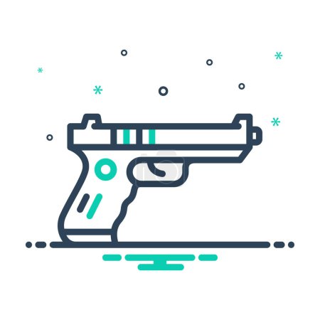 Téléchargez les illustrations : Icône de mélange pour pistolet - en licence libre de droit