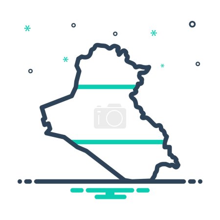 Ilustración de Icono de mezcla para iraq - Imagen libre de derechos