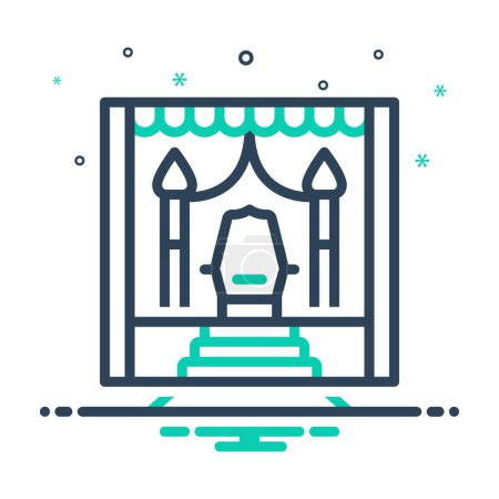 Illustration for Mix icon for medieval - Royalty Free Image