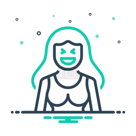 Illustration for Mix icon for laugh - Royalty Free Image