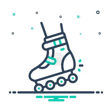 Téléchargez les illustrations : Icône de mélange pour le patinage - en licence libre de droit