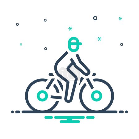 Téléchargez les illustrations : Icône de mélange pour le vélo - en licence libre de droit