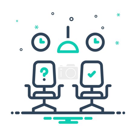 Illustration for Mix icon for vacancies - Royalty Free Image