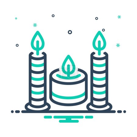 Téléchargez les illustrations : Icône de mélange pour bougies - en licence libre de droit