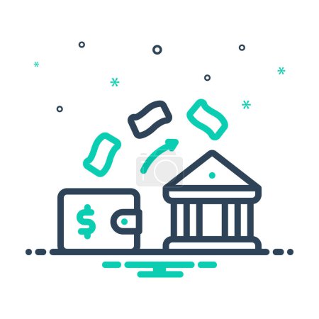 Illustration for Mix icon for deposit - Royalty Free Image