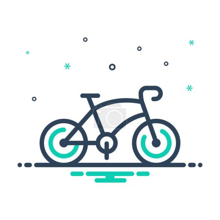 Illustration for Mix icon for bicycle - Royalty Free Image