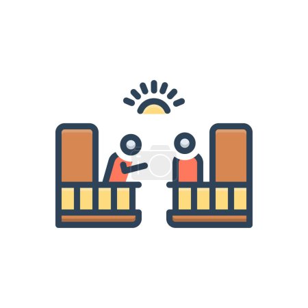 Color illustration icon for neighbor 