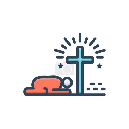Ilustración de Color illustration icon for church - Imagen libre de derechos