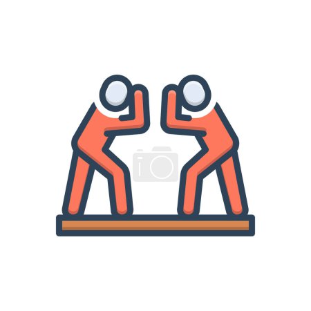 Color illustration icon for likewise 